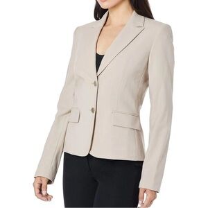 Calvin Klein Khaki Two-buttoned Lux Blazer US 4